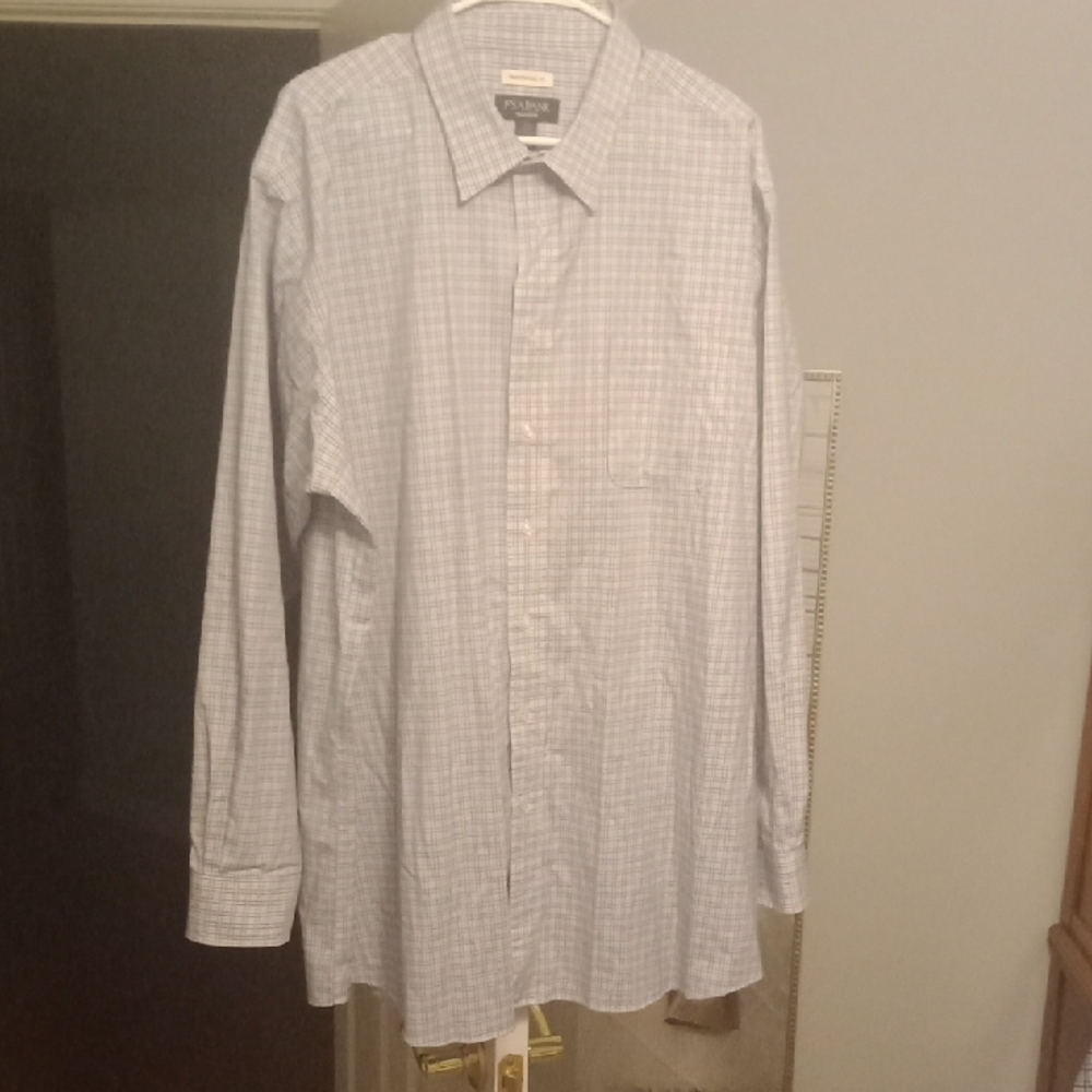 Jos A Bank Men's Blue Checkered Dress Shirt